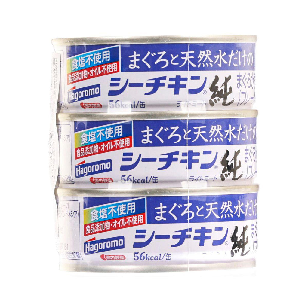 HAGOROMO 泉水煮吞拿魚碎 - 無添加鹽及油 (3 x 70g)