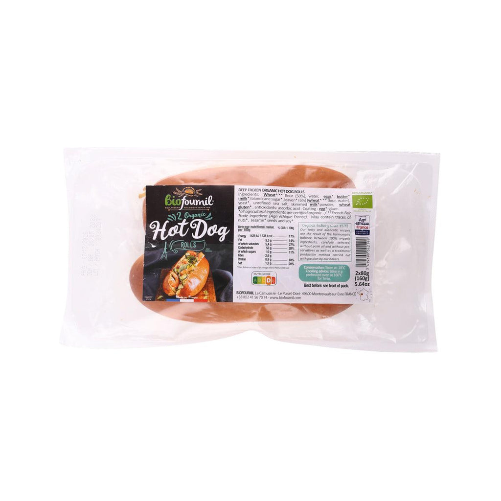 BIOFOURNIL Organic Hot Dog Bun, 160g – Gourmet Snack