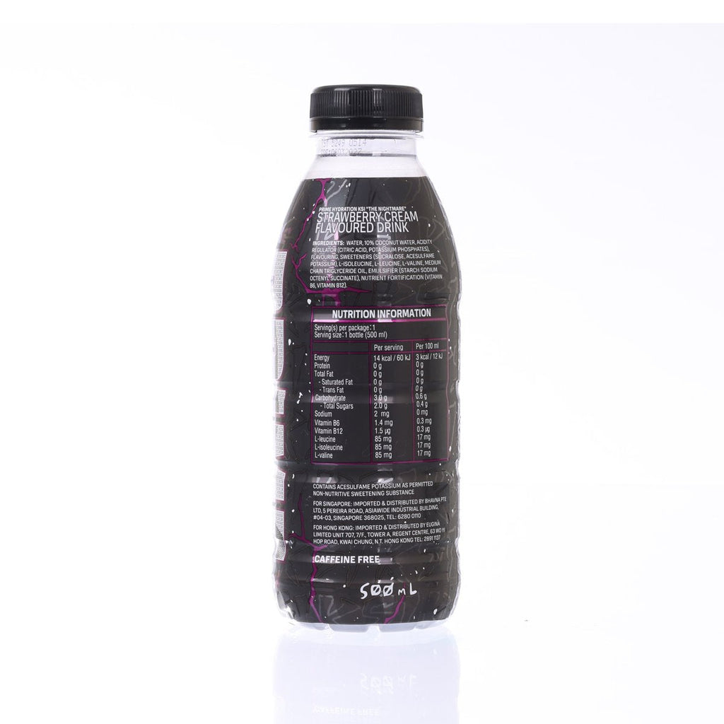 PRIME KSI Nightmare 電解質飲品 - 士多啤梨忌廉味 [膠樽裝] (500mL)