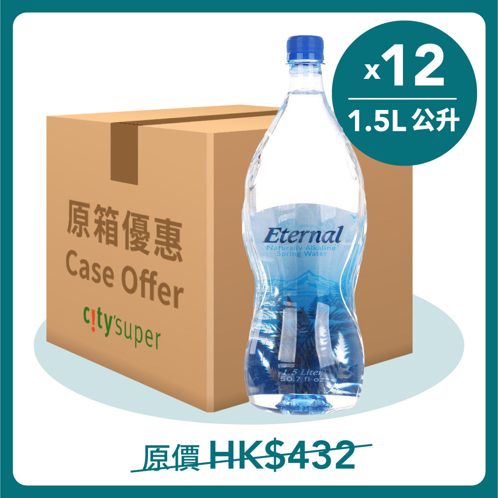 ETERNAL 天然鹼性泉水 [箱] (12 x 1.5L)